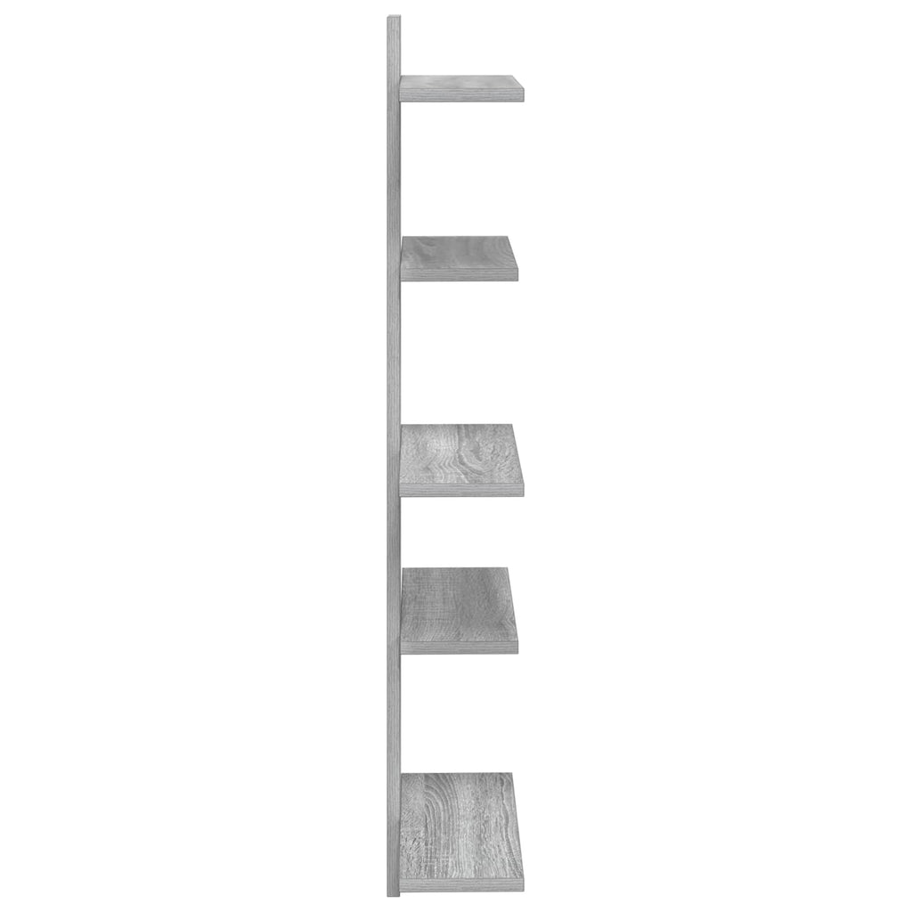 Wandregal Sonoma-Grau 48,5 x 15 x 101 cm Holzwerkstoff