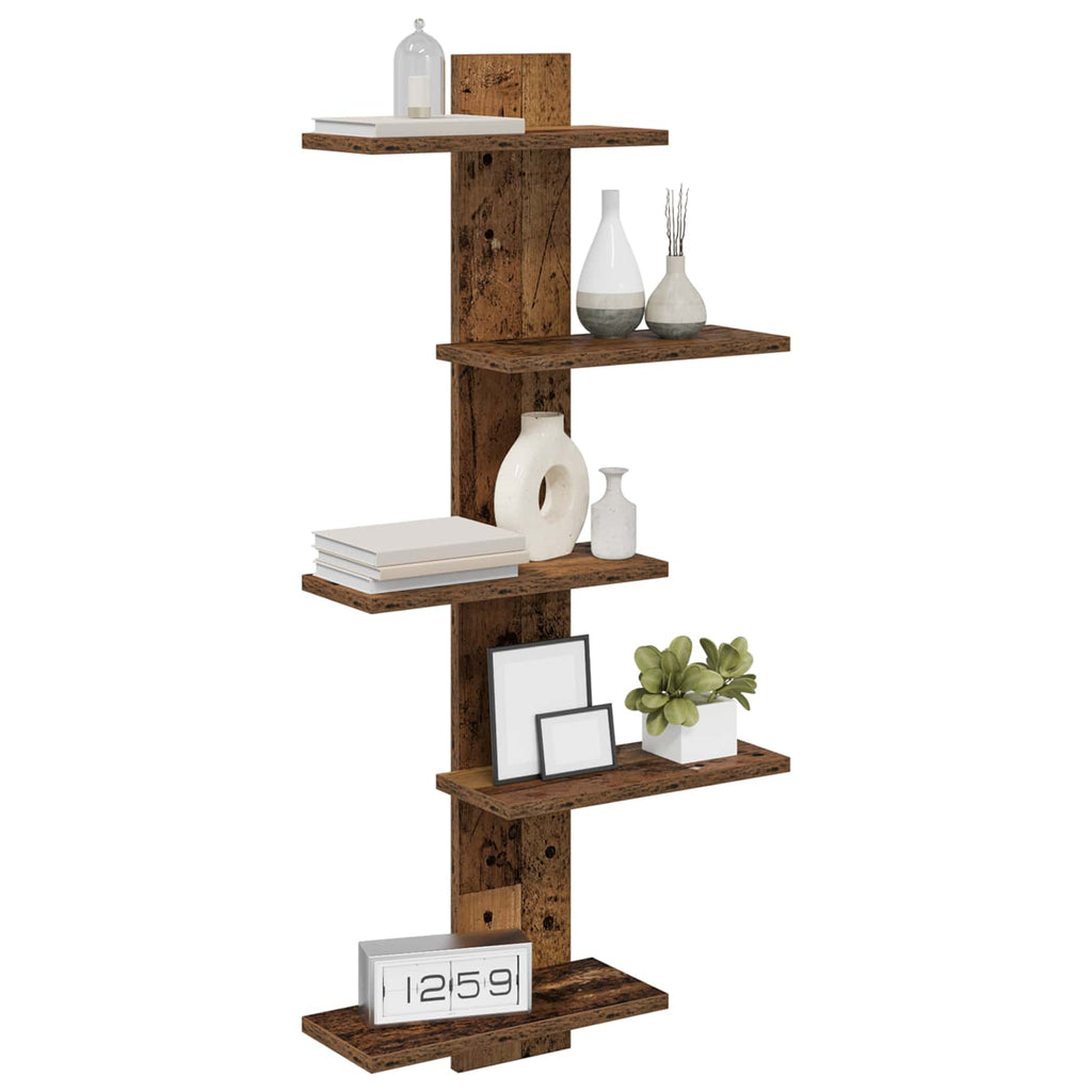Wandregal Altholz 48,5 x 15 x 101 cm Holzwerkstoff