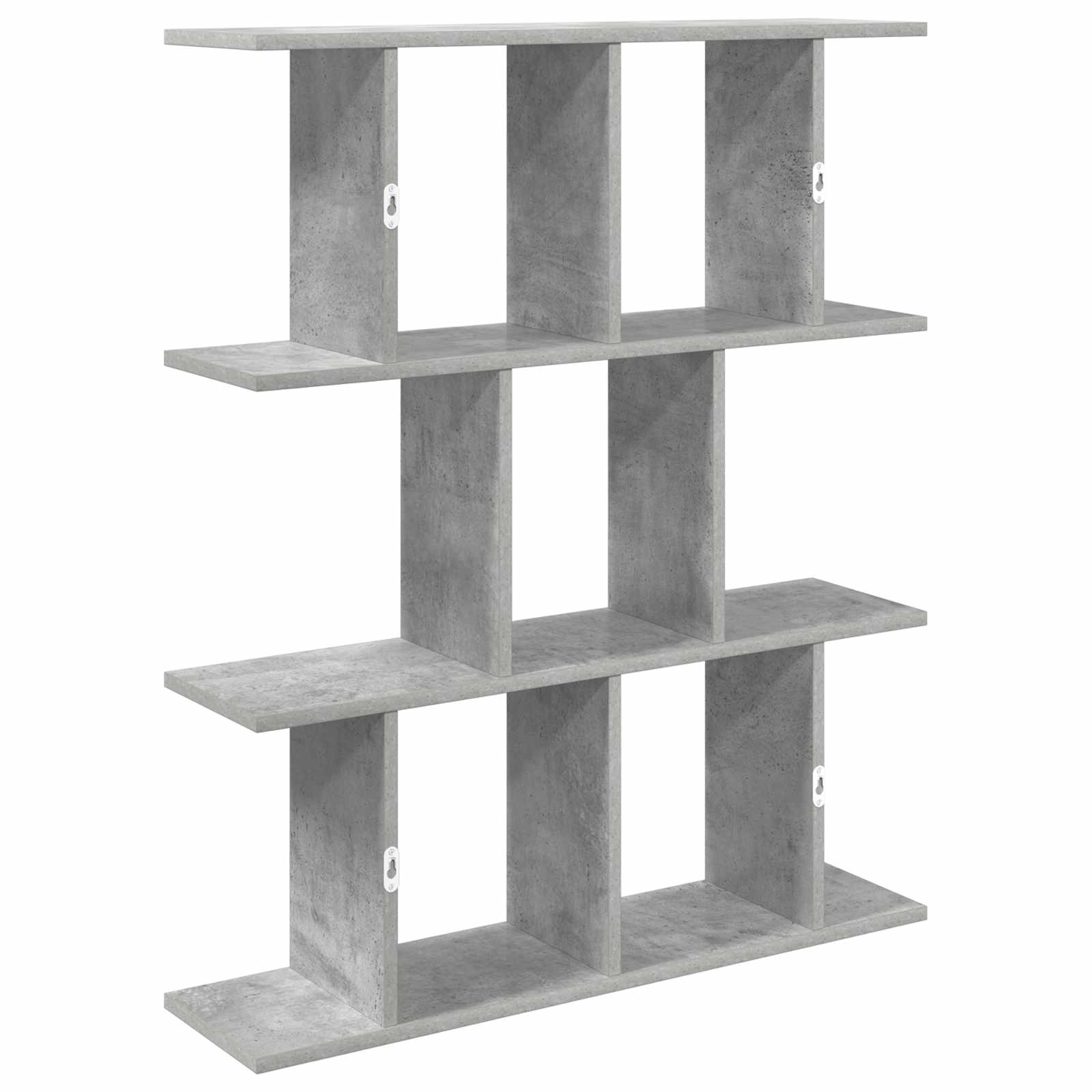 Wandregal Betongrau 80 x 20 x 96 cm Holzwerkstoff