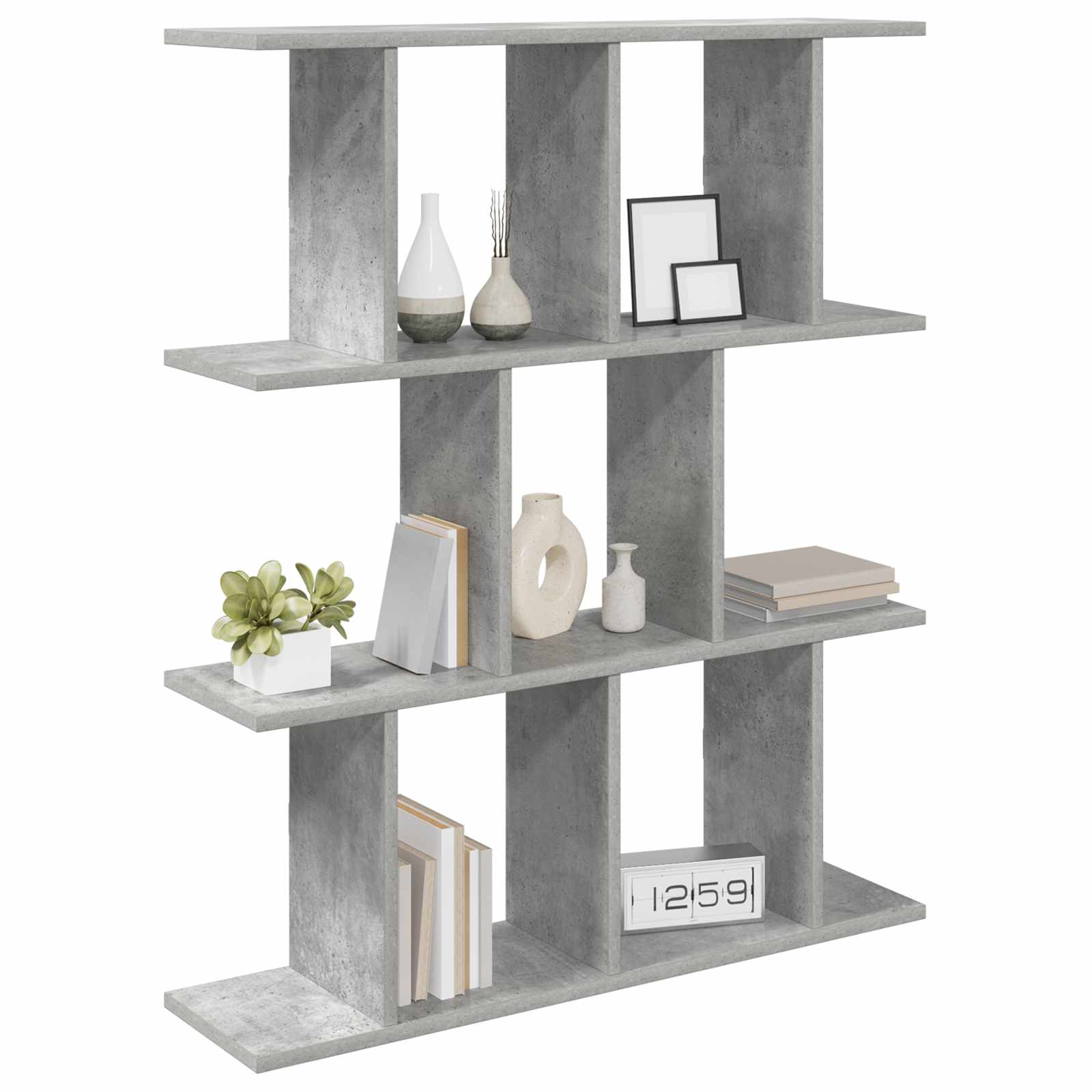 Wandregal Betongrau 80 x 20 x 96 cm Holzwerkstoff