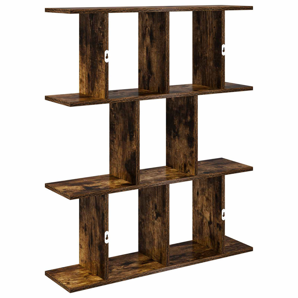 Wandregal Raucheiche 80 x 20 x 96 cm Holzwerkstoff