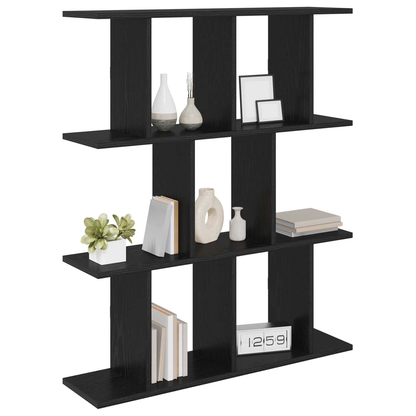 Wandregal Schwarze Eiche 102 x 20 x 96 cm Holzwerkstoff
