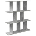 Wandregal Betongrau 102 x 20 x 96 cm Holzwerkstoff