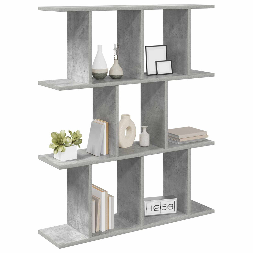 Wandregal Betongrau 102 x 20 x 96 cm Holzwerkstoff