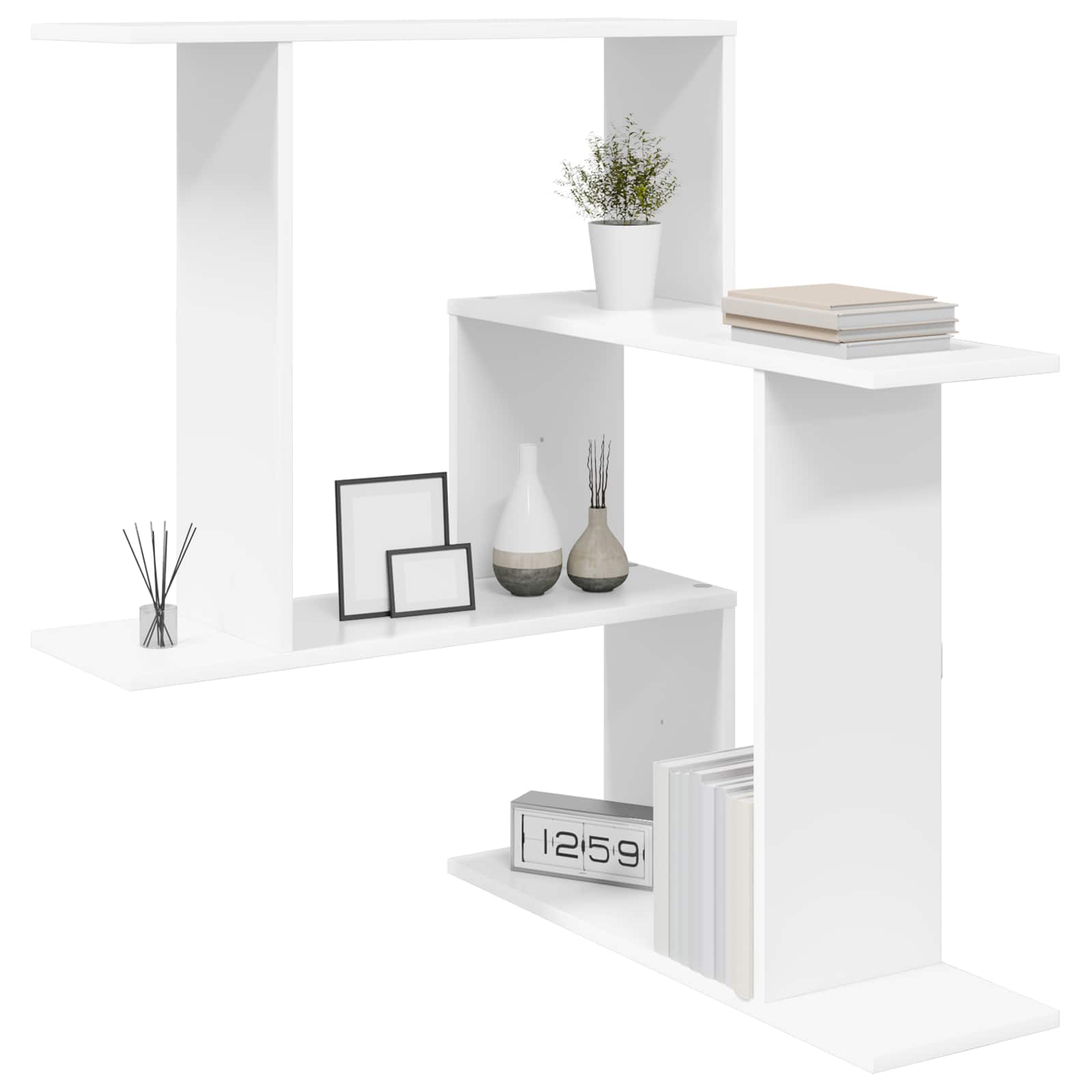 Wandregal Weiß 67 x 67 x 87 cm Holzwerkstoff