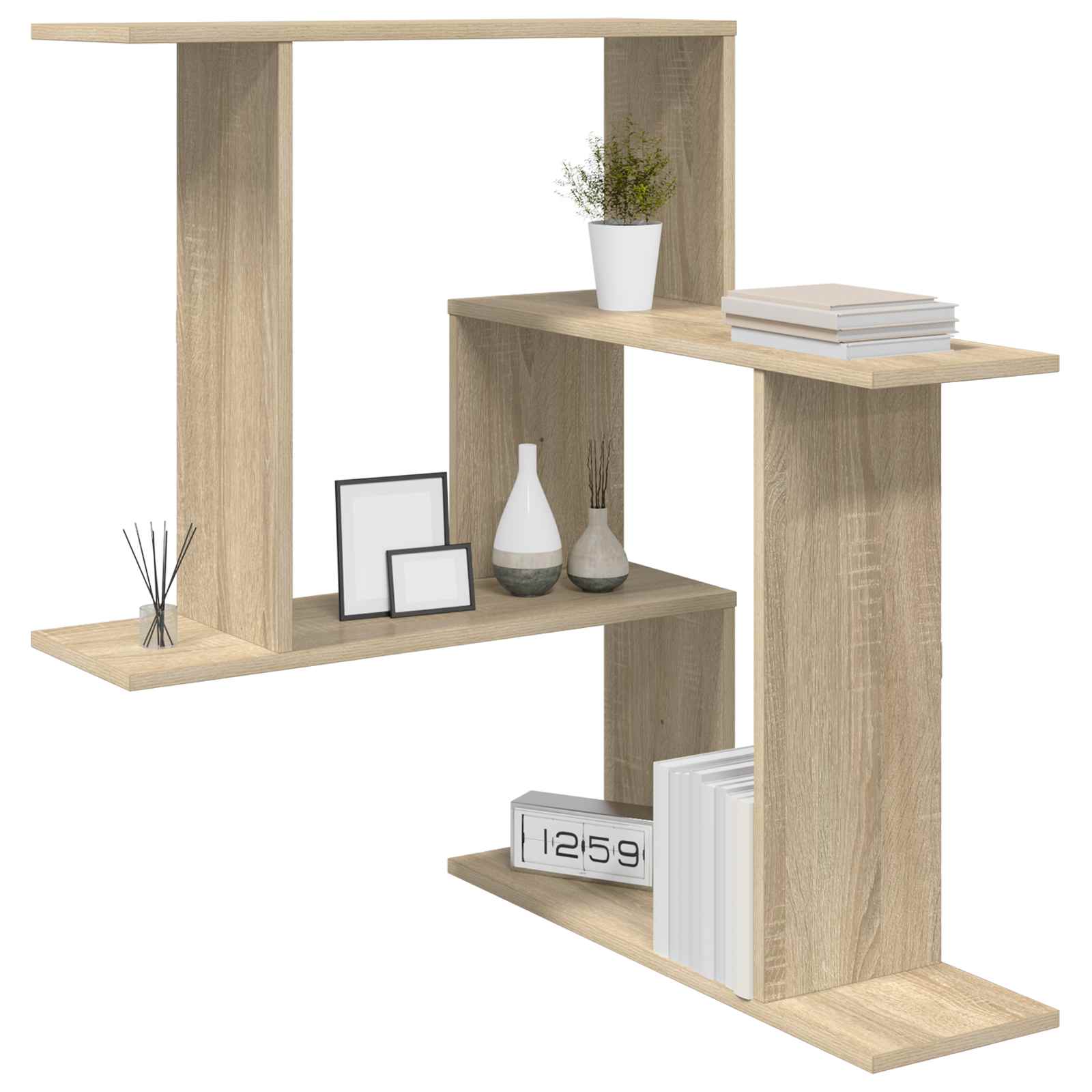 Wandregal Sonoma-Eiche 67 x 67 x 87 cm Holzwerkstoff