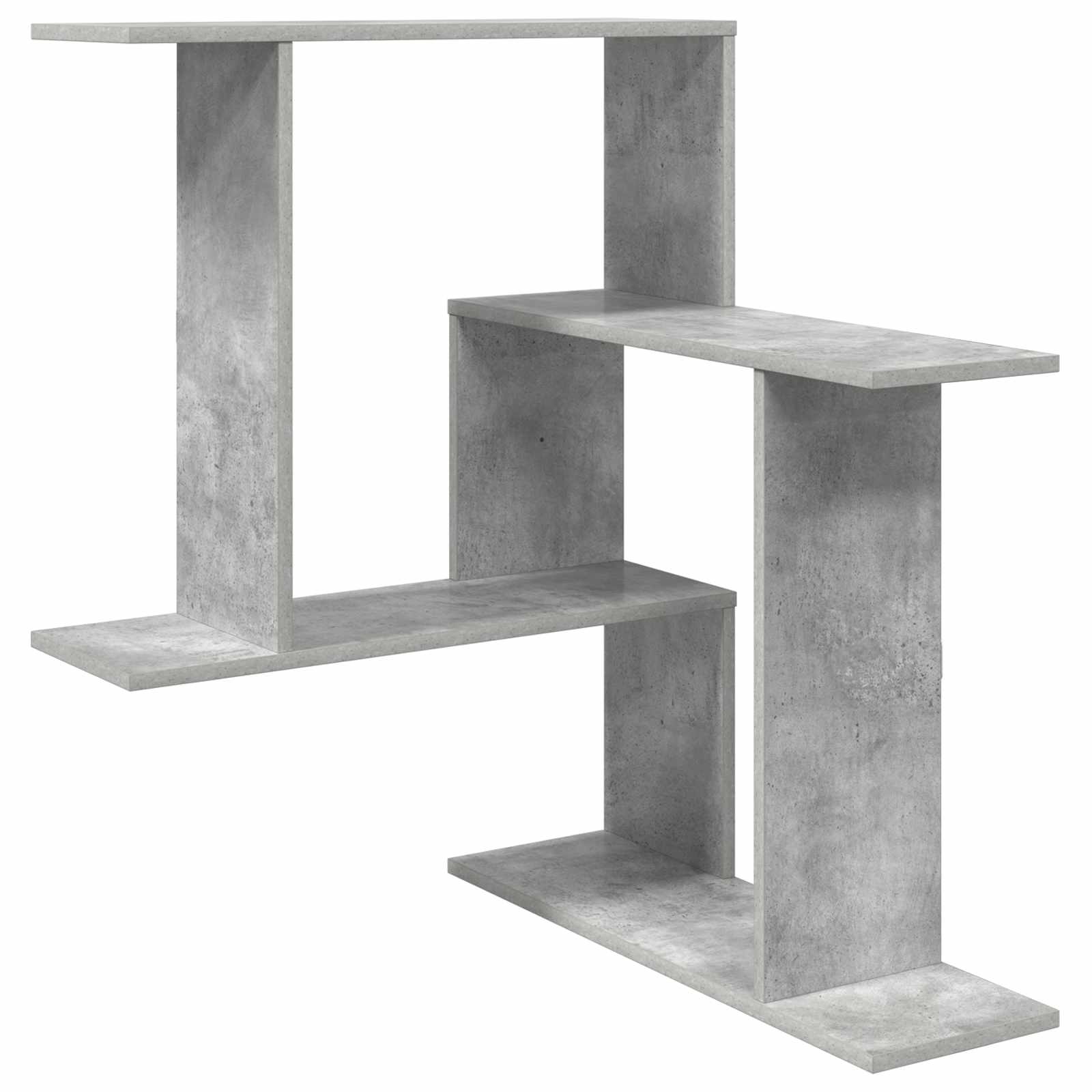 Wandregal Betongrau 67 x 67 x 87 cm Holzwerkstoff