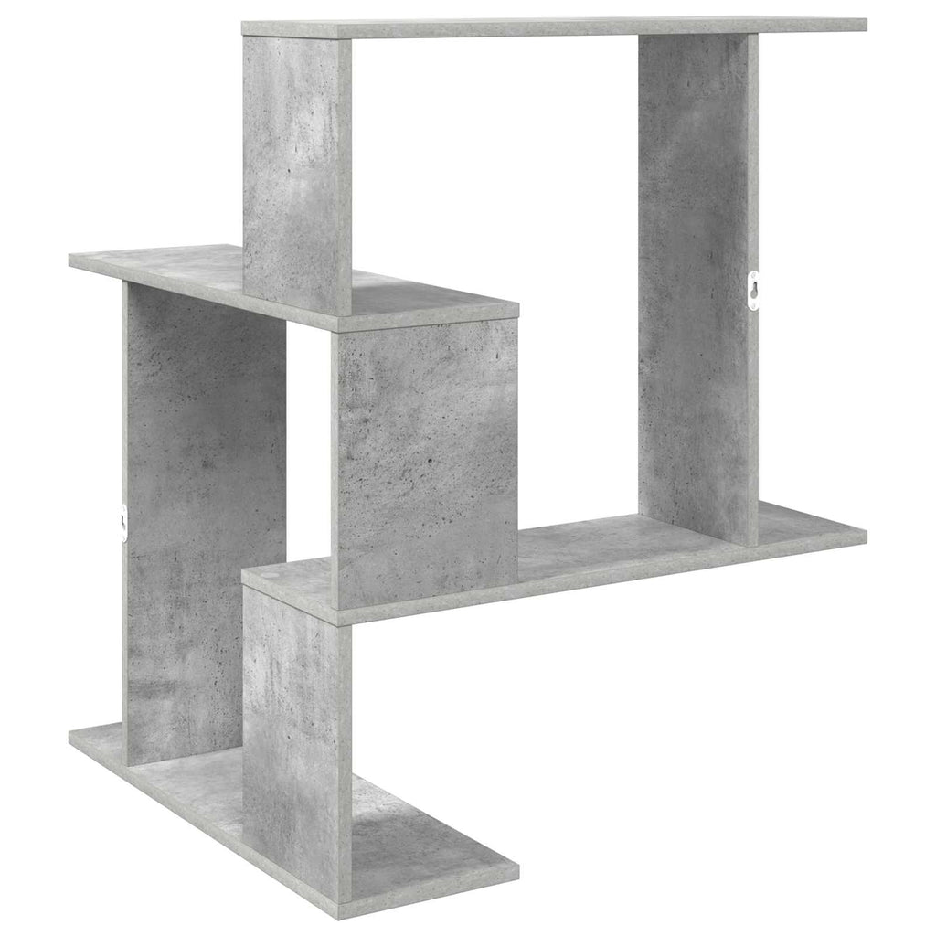 Wandregal Betongrau 67 x 67 x 87 cm Holzwerkstoff
