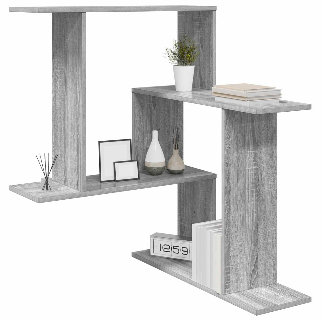Wandregal Sonoma-Grau 67 x 67 x 87 cm Holzwerkstoff