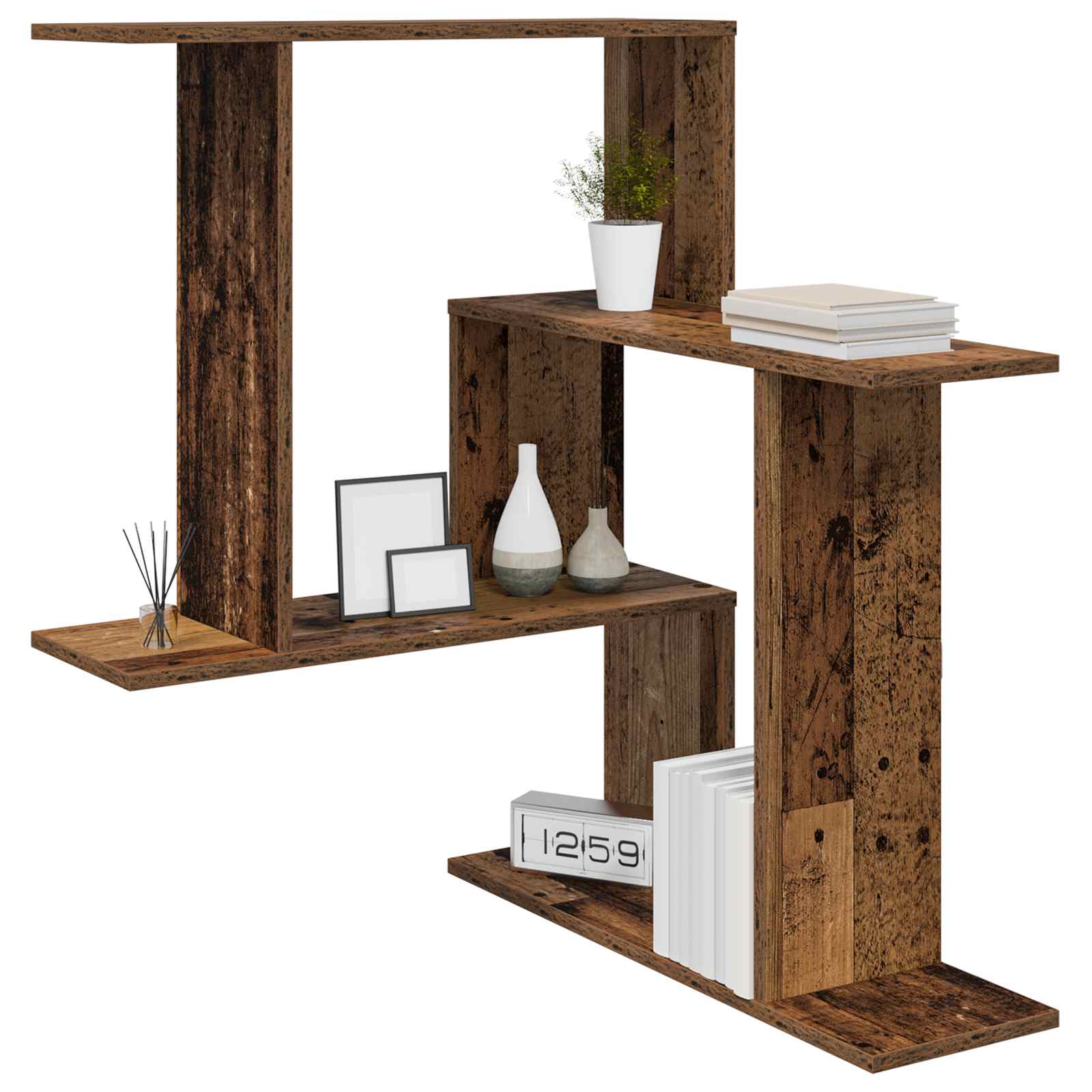 Wandregal Altholz 67 x 67 x 87 cm Holzwerkstoff