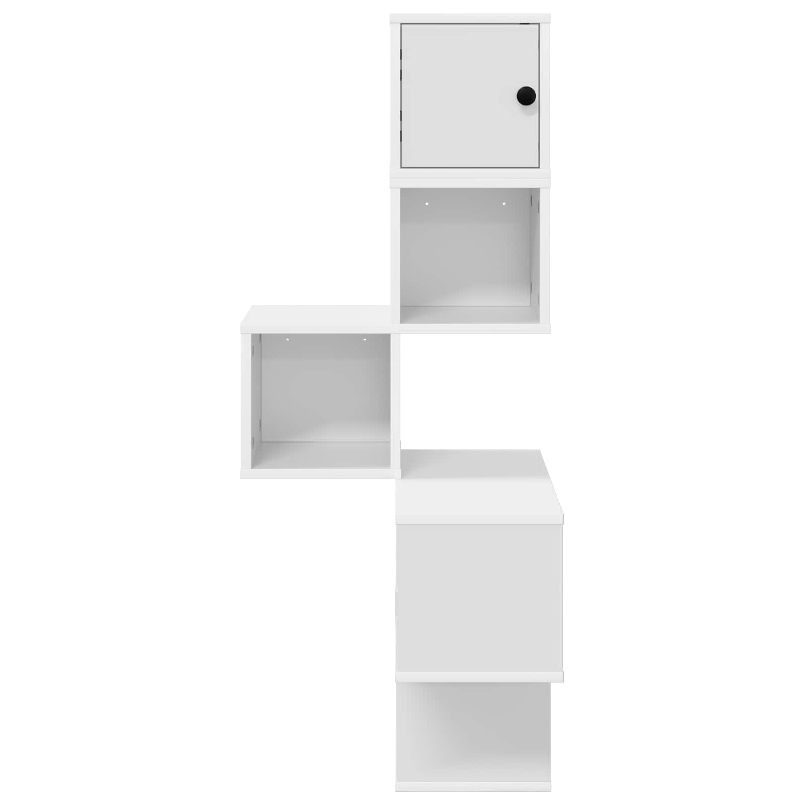 Wand-Eckregal Weiß 48 x 48 x 120 cm Holzwerkstoff