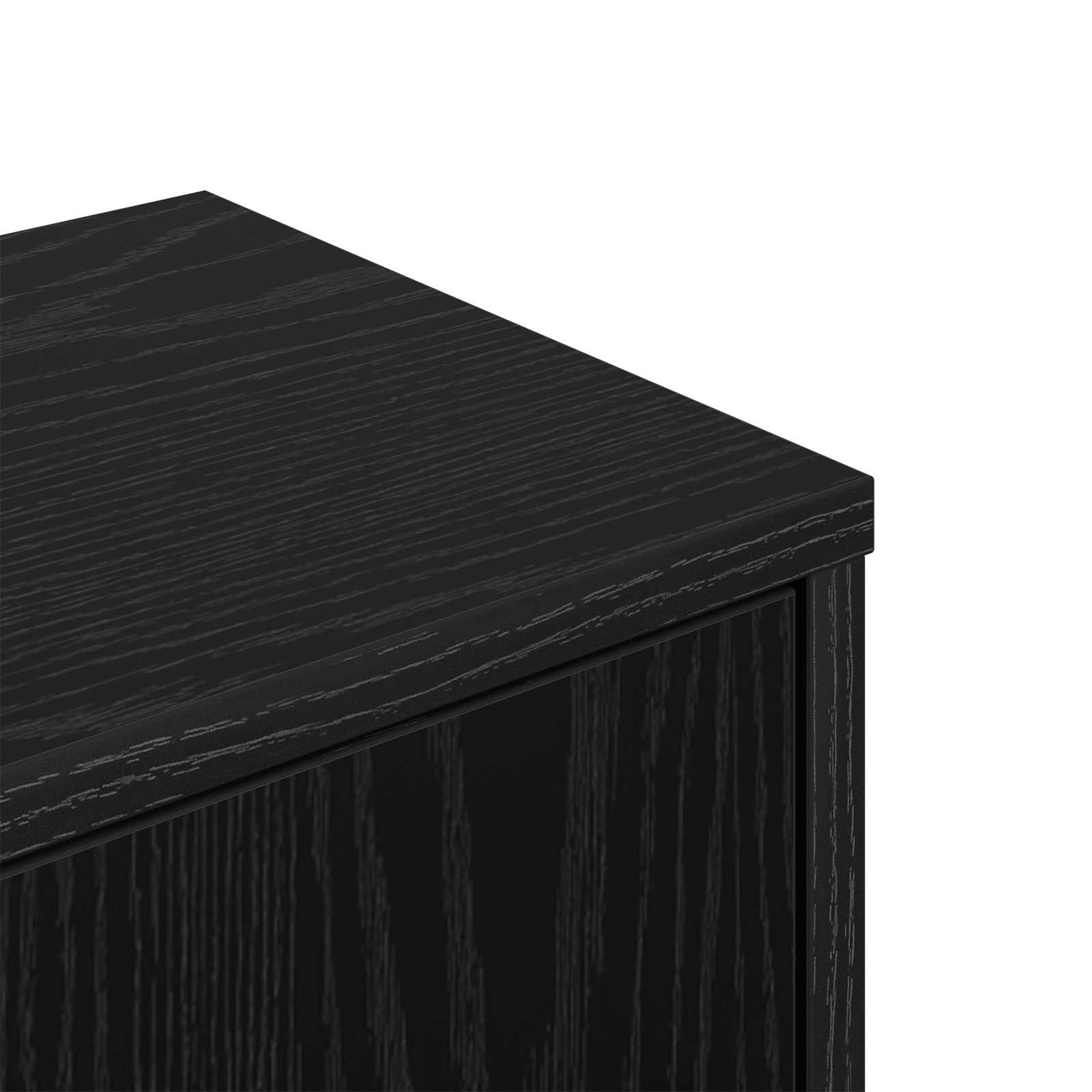 Wand-Eckregal Schwarze Eiche 48 x 48 x 120 cm Holzwerkstoff