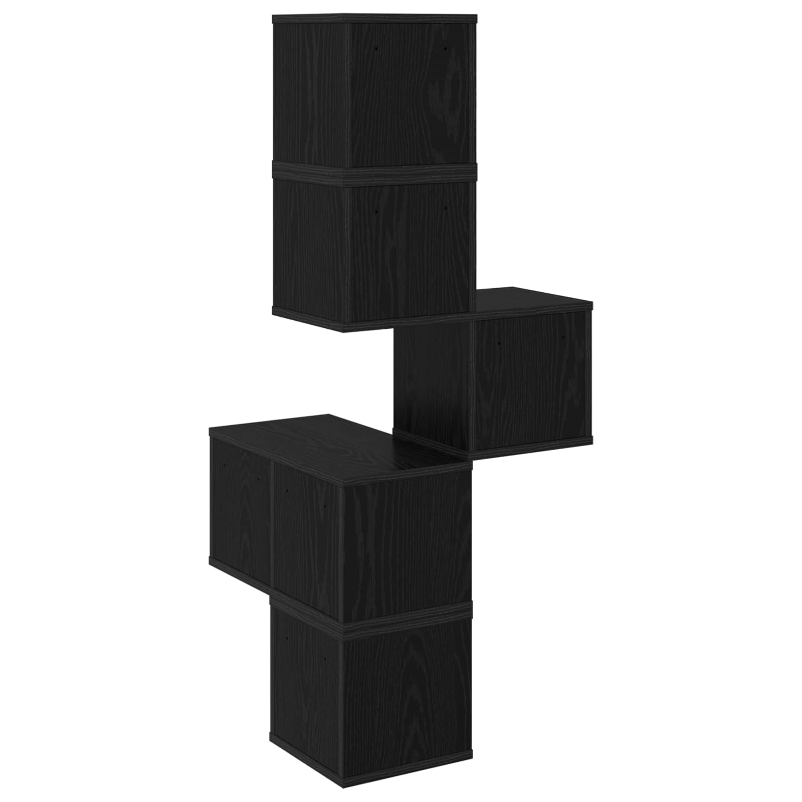 Wand-Eckregal Schwarze Eiche 48 x 48 x 120 cm Holzwerkstoff