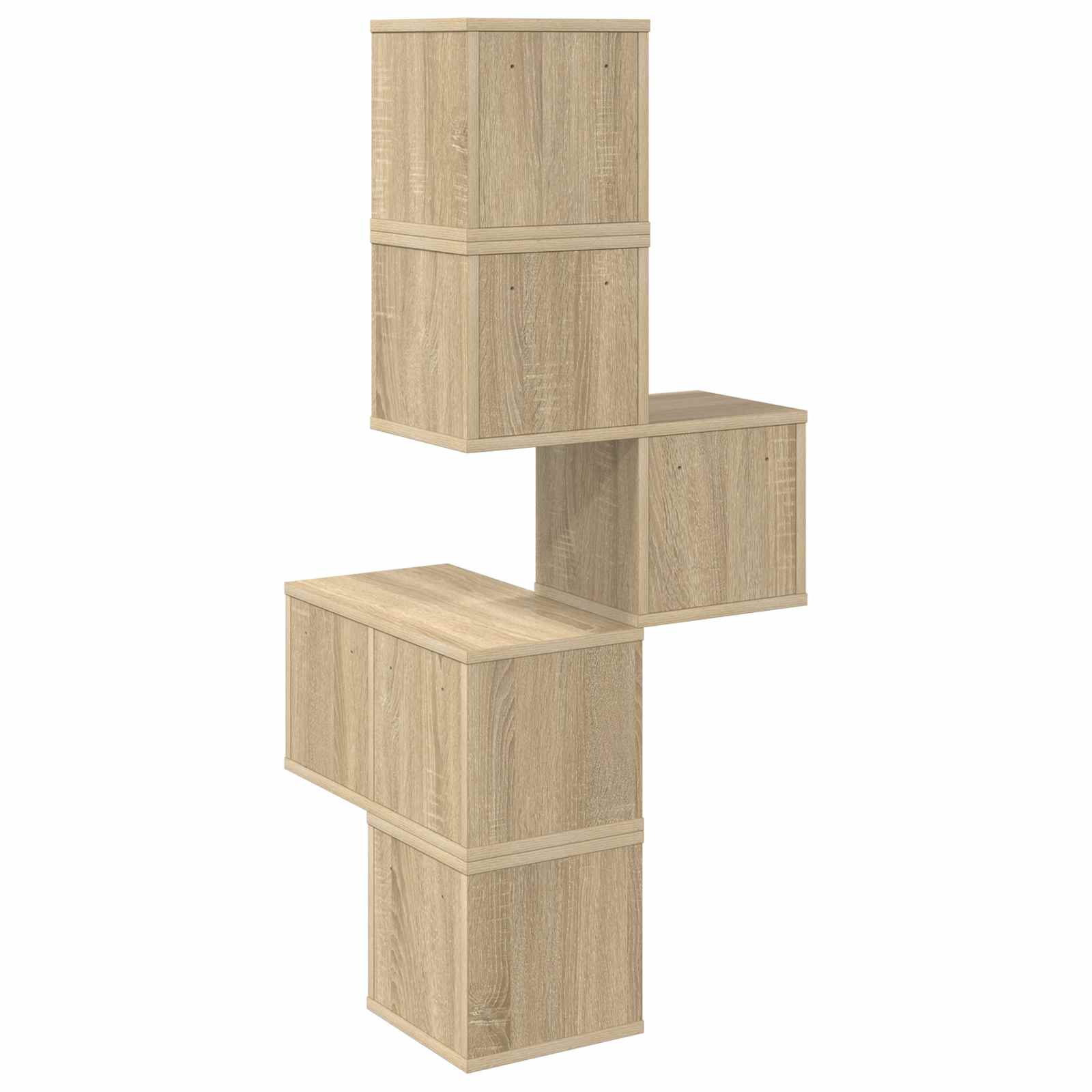 Wand-Eckregal Sonoma-Eiche 48 x 48 x 120 cm Holzwerkstoff