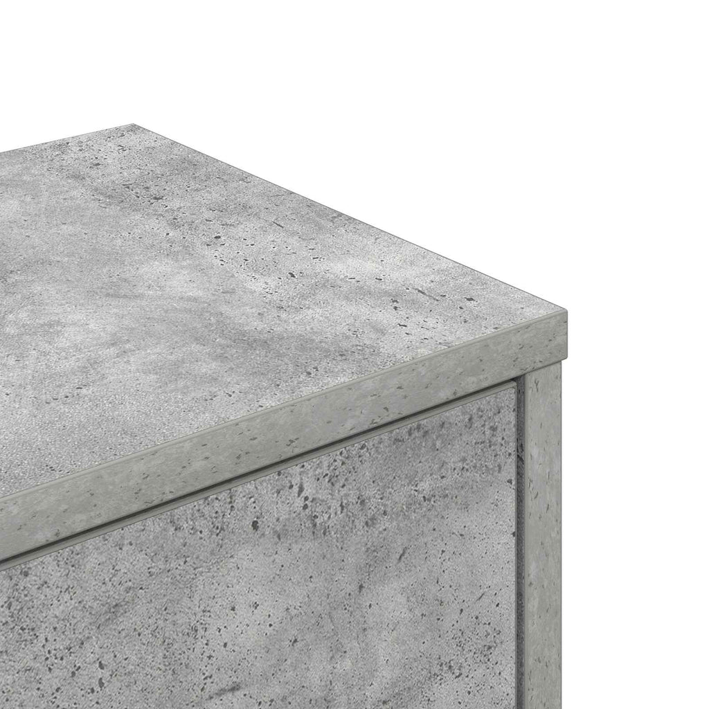 Wand-Eckregal Betongrau 48 x 48 x 120 cm Holzwerkstoff