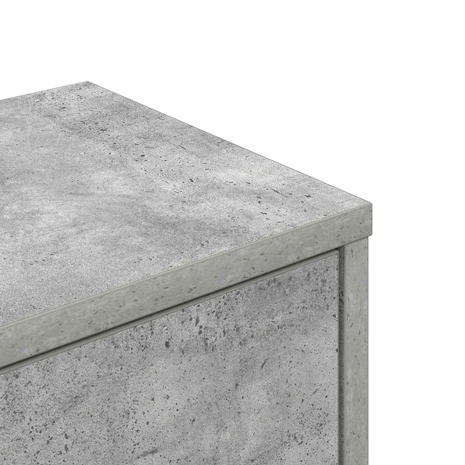 Wand-Eckregal Betongrau 48 x 48 x 120 cm Holzwerkstoff