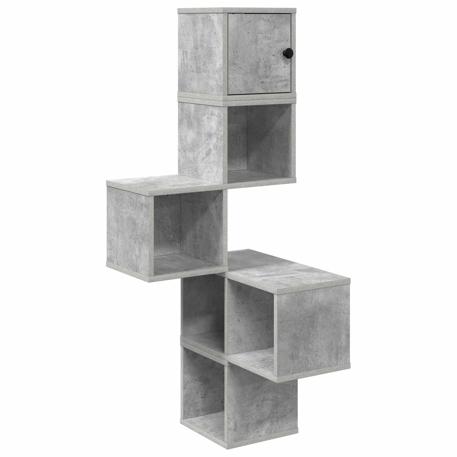 Wand-Eckregal Betongrau 48 x 48 x 120 cm Holzwerkstoff