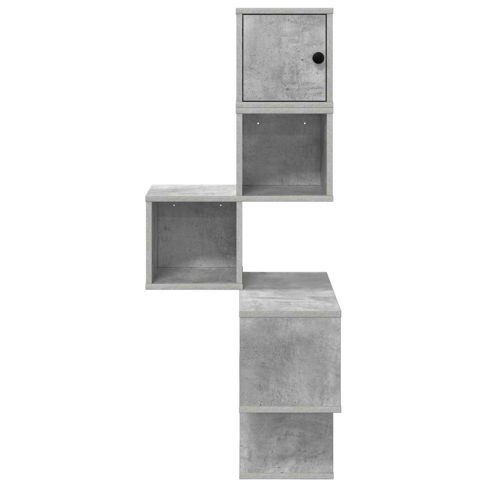 Wand-Eckregal Betongrau 48 x 48 x 120 cm Holzwerkstoff