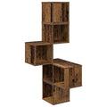 Wand-Eckregal Altholz 48 x 48 x 120 cm Holzwerkstoff