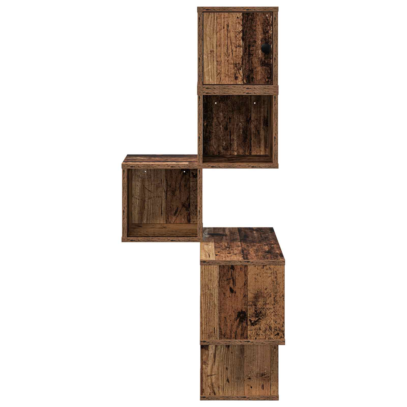 Wand-Eckregal Altholz 48 x 48 x 120 cm Holzwerkstoff