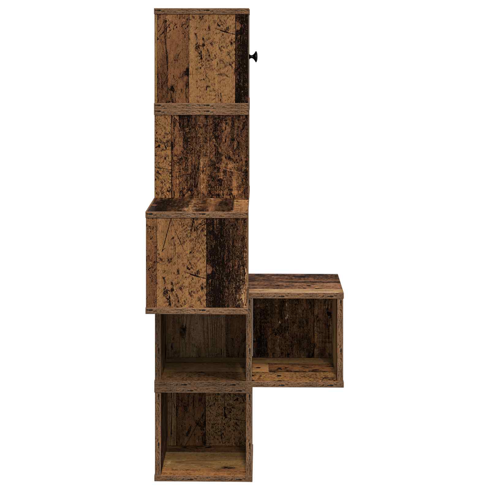 Wand-Eckregal Altholz 48 x 48 x 120 cm Holzwerkstoff
