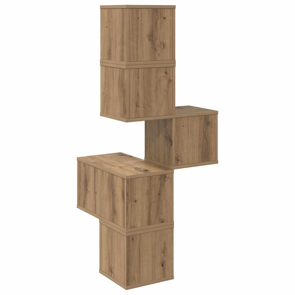 Wand-Eckregal Artisan-Eiche 48 x 48 x 120 cm Holzwerkstoff