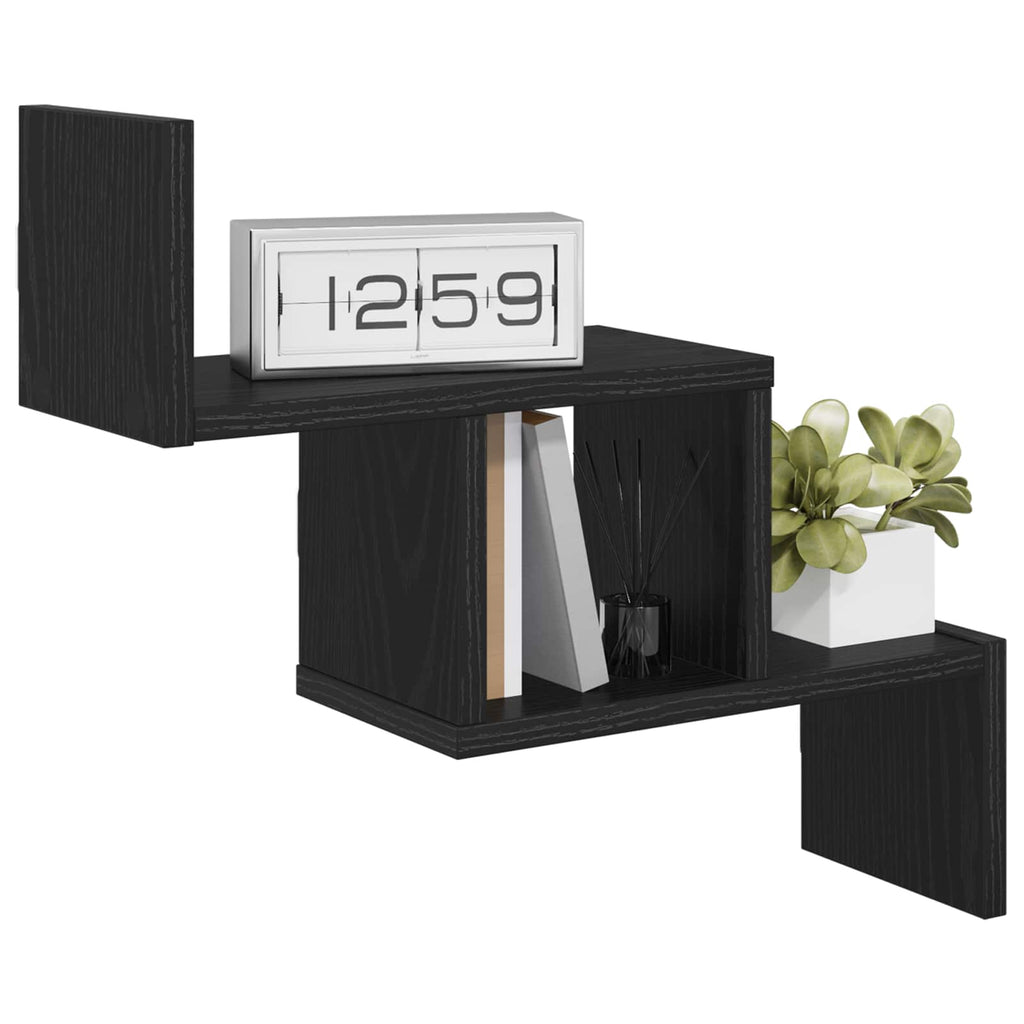 Wandregal Schwarze Eiche 48 x 15 x 42 cm Holzwerkstoff