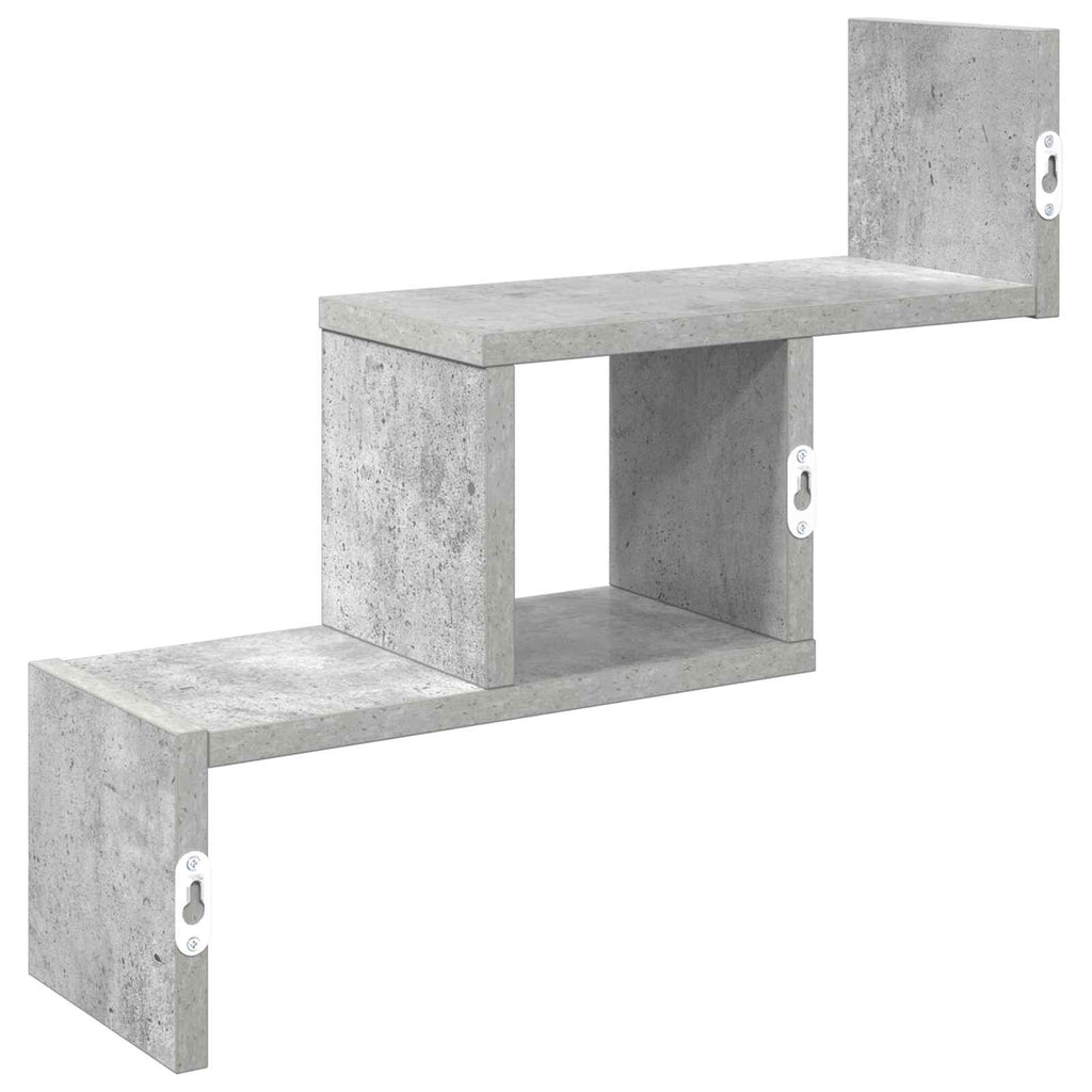 Wandregal Betongrau 48 x 15 x 42 cm Holzwerkstoff