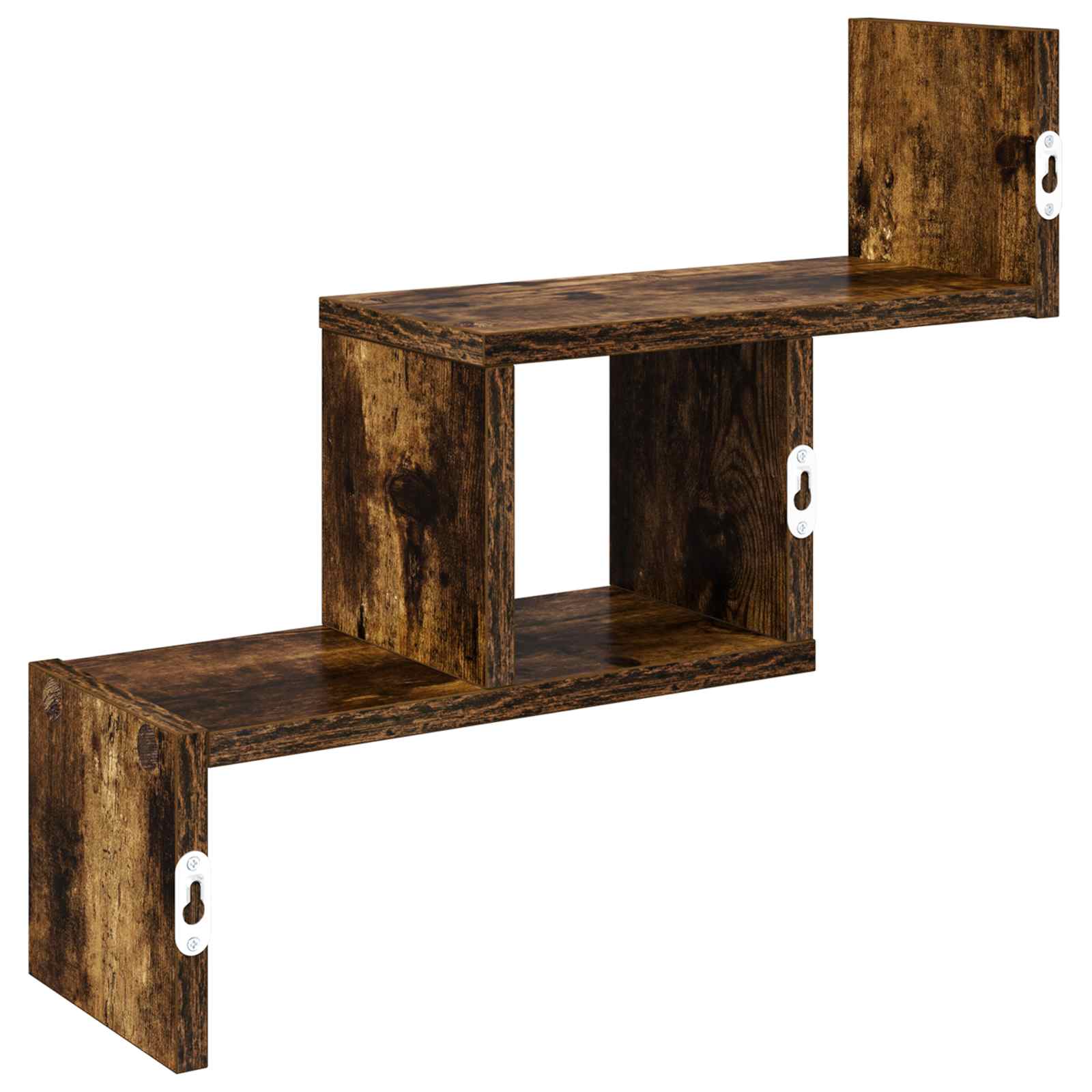 Wandregal Raucheiche 48 x 15 x 42 cm Holzwerkstoff