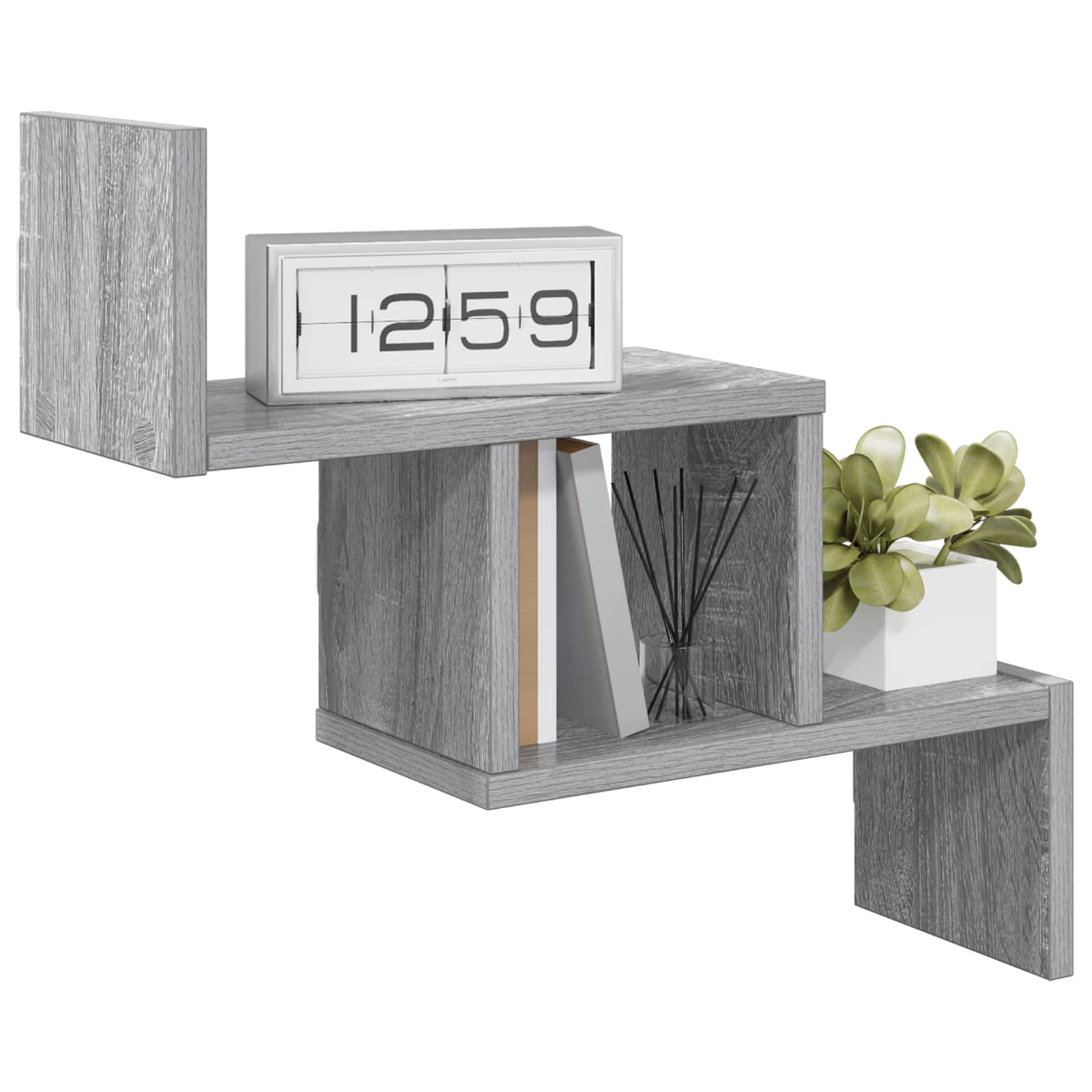 Wandregal Sonoma-Grau 48 x 15 x 42 cm Holzwerkstoff