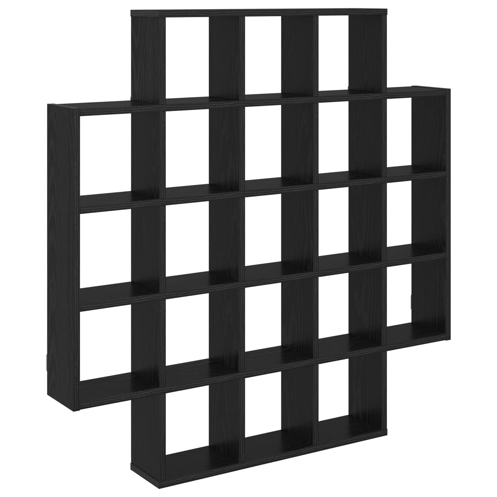 Wandregal Schwarze Eiche 100 x 13 x 100 cm Holzwerkstoff