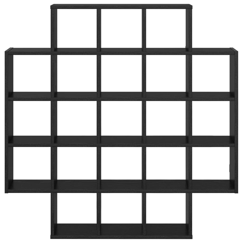Wandregal Schwarze Eiche 100 x 13 x 100 cm Holzwerkstoff