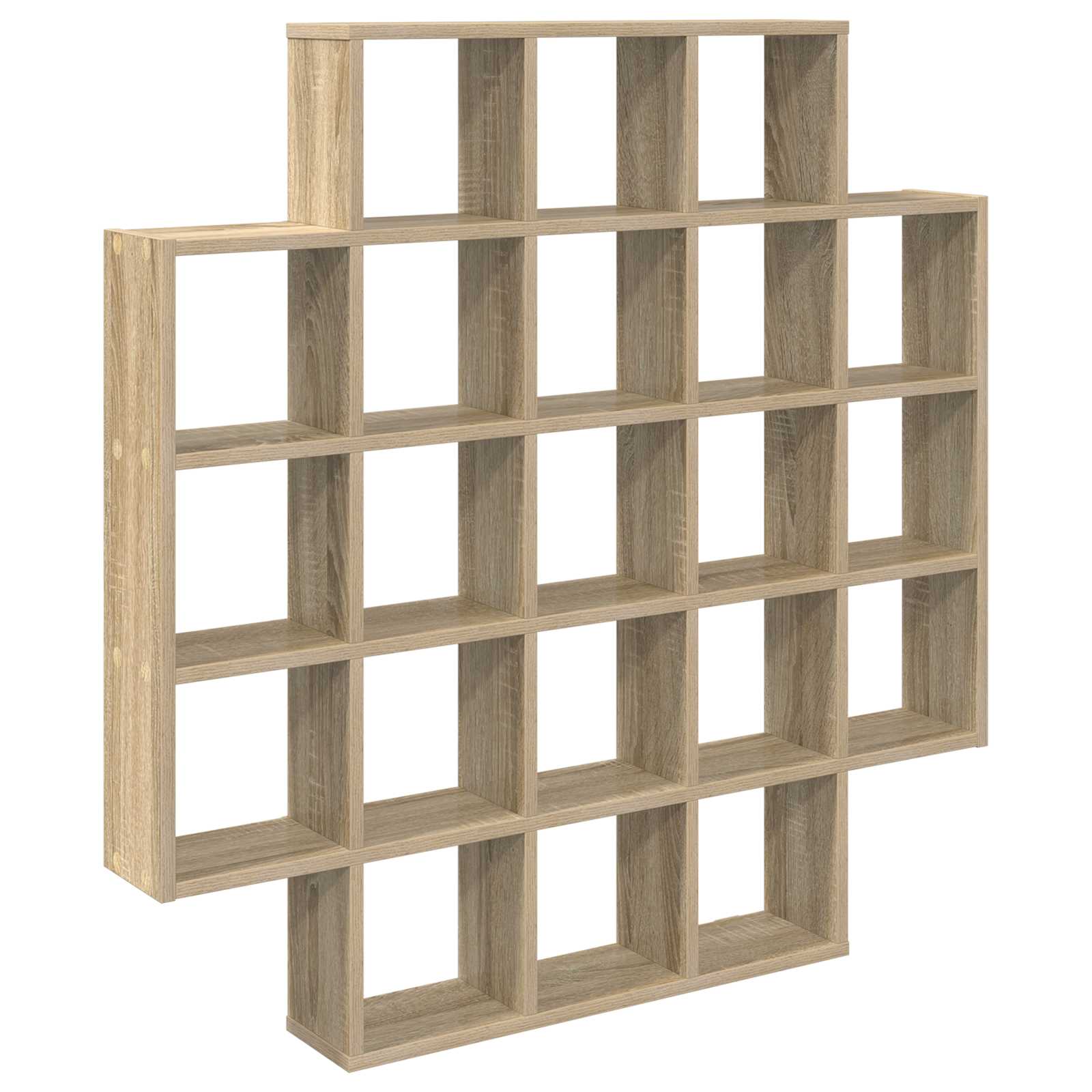 Wandregal Sonoma-Eiche 100 x 13 x 100 cm Holzwerkstoff