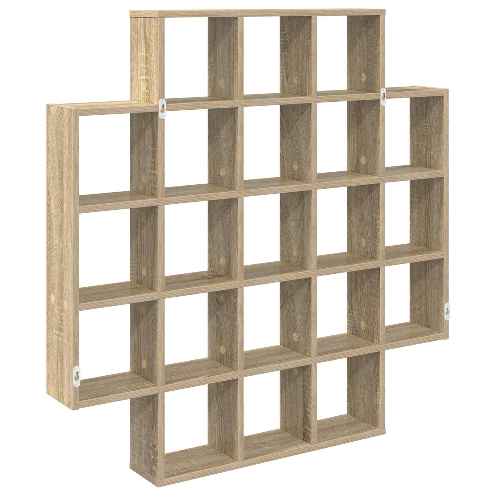 Wandregal Sonoma-Eiche 100 x 13 x 100 cm Holzwerkstoff