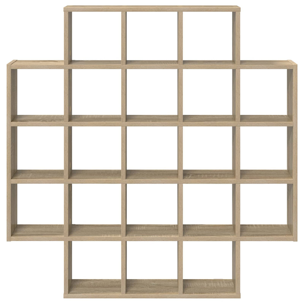 Wandregal Sonoma-Eiche 100 x 13 x 100 cm Holzwerkstoff