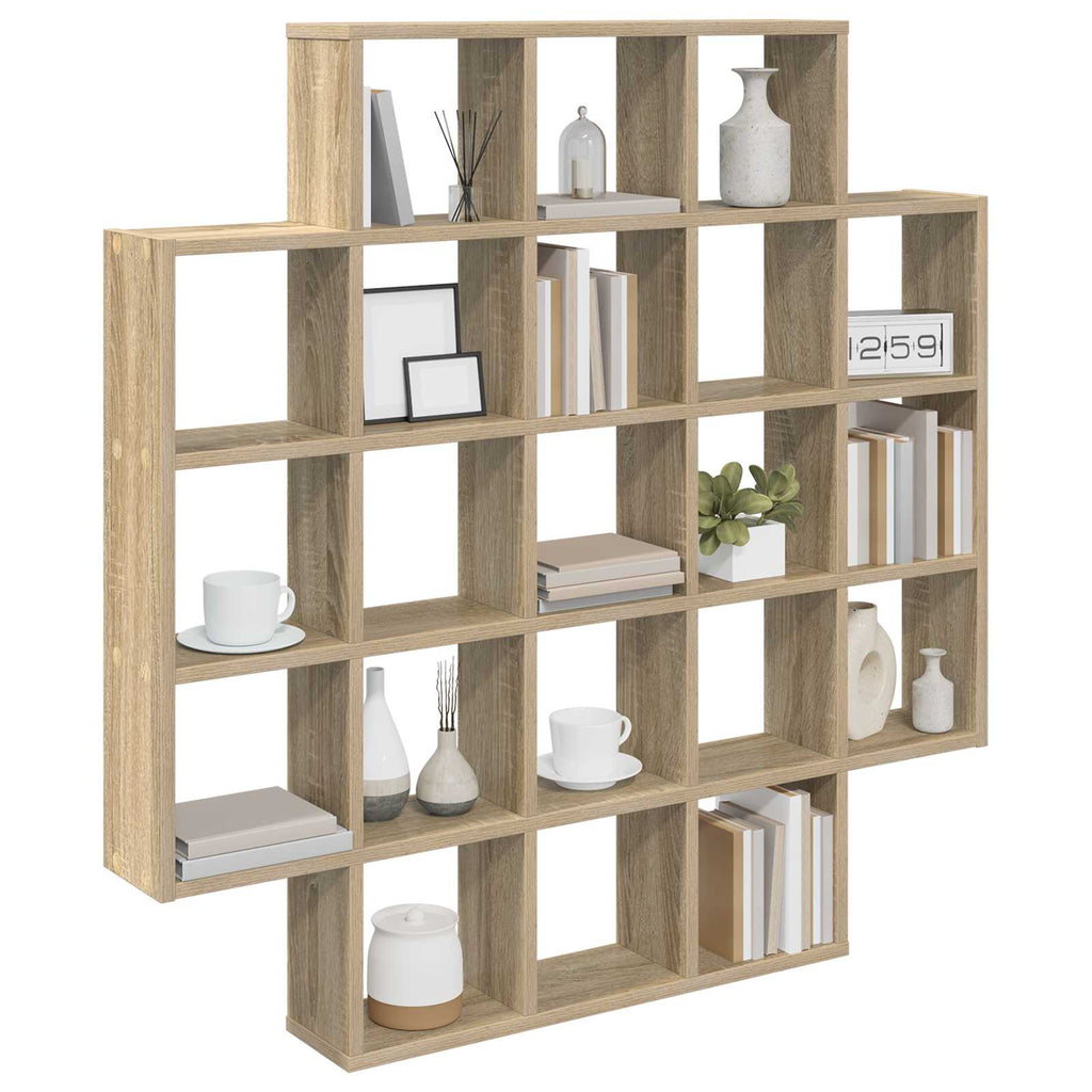 Wandregal Sonoma-Eiche 100 x 13 x 100 cm Holzwerkstoff
