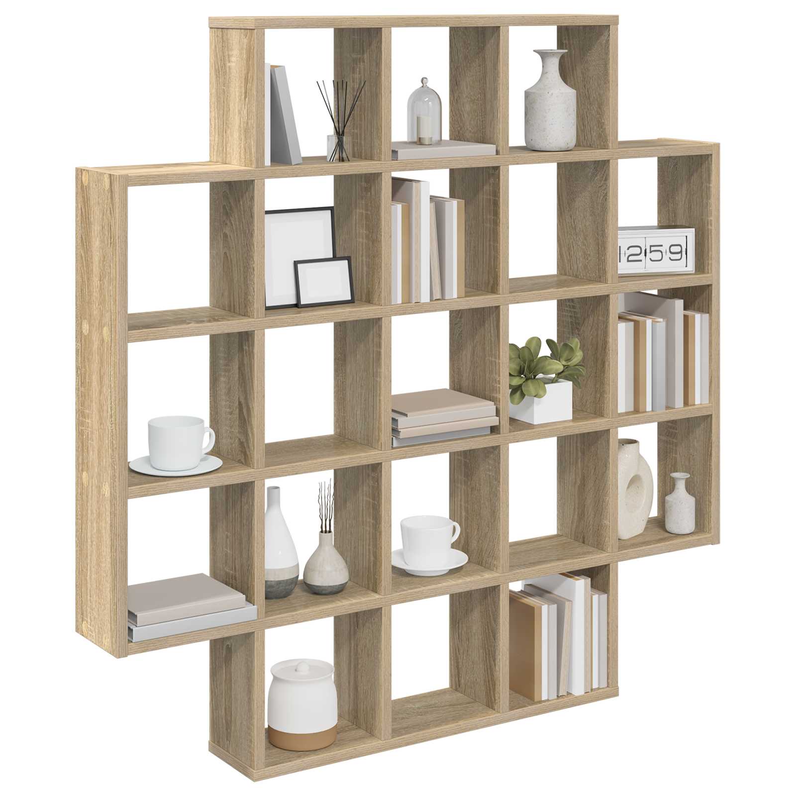 Wandregal Sonoma-Eiche 100 x 13 x 100 cm Holzwerkstoff