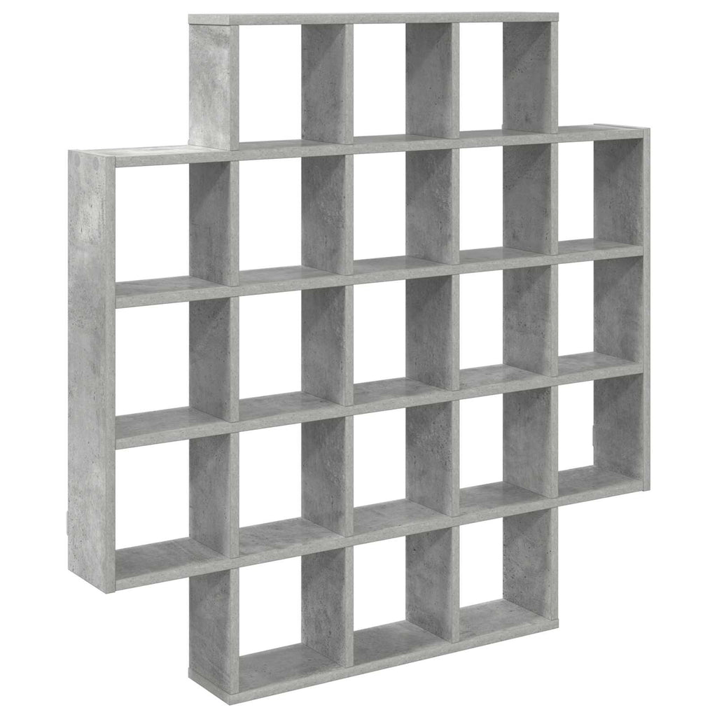 Wandregal Betongrau 100 x 13 x 100 cm Holzwerkstoff
