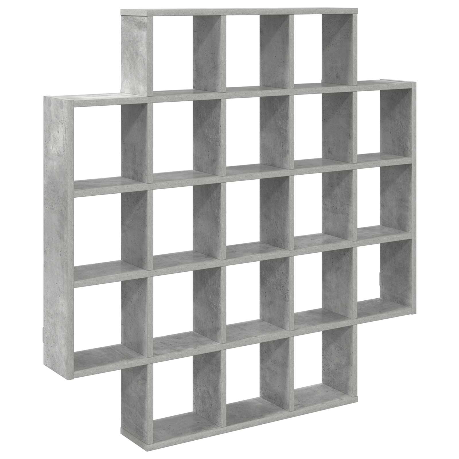 Wandregal Betongrau 100 x 13 x 100 cm Holzwerkstoff