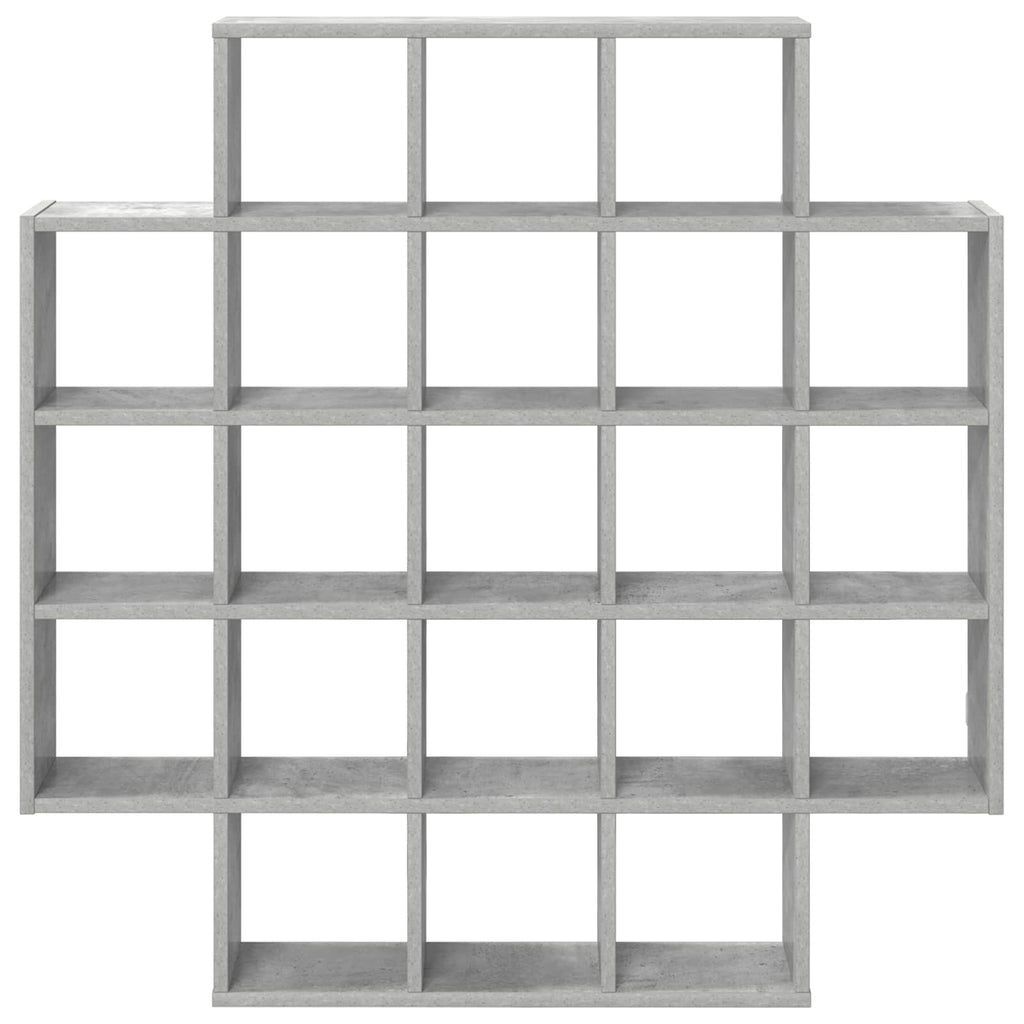 Wandregal Betongrau 100 x 13 x 100 cm Holzwerkstoff