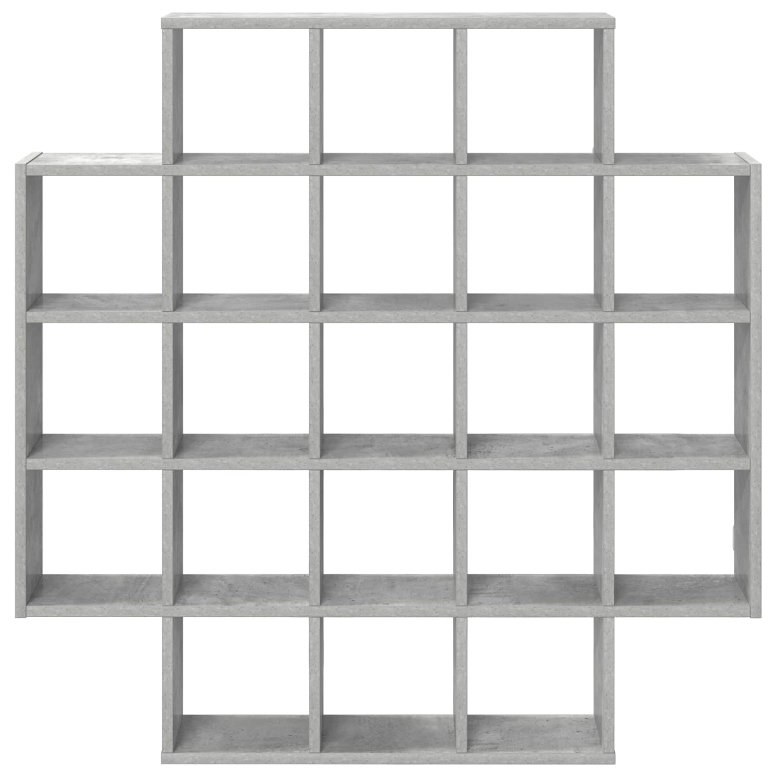 Wandregal Betongrau 100 x 13 x 100 cm Holzwerkstoff