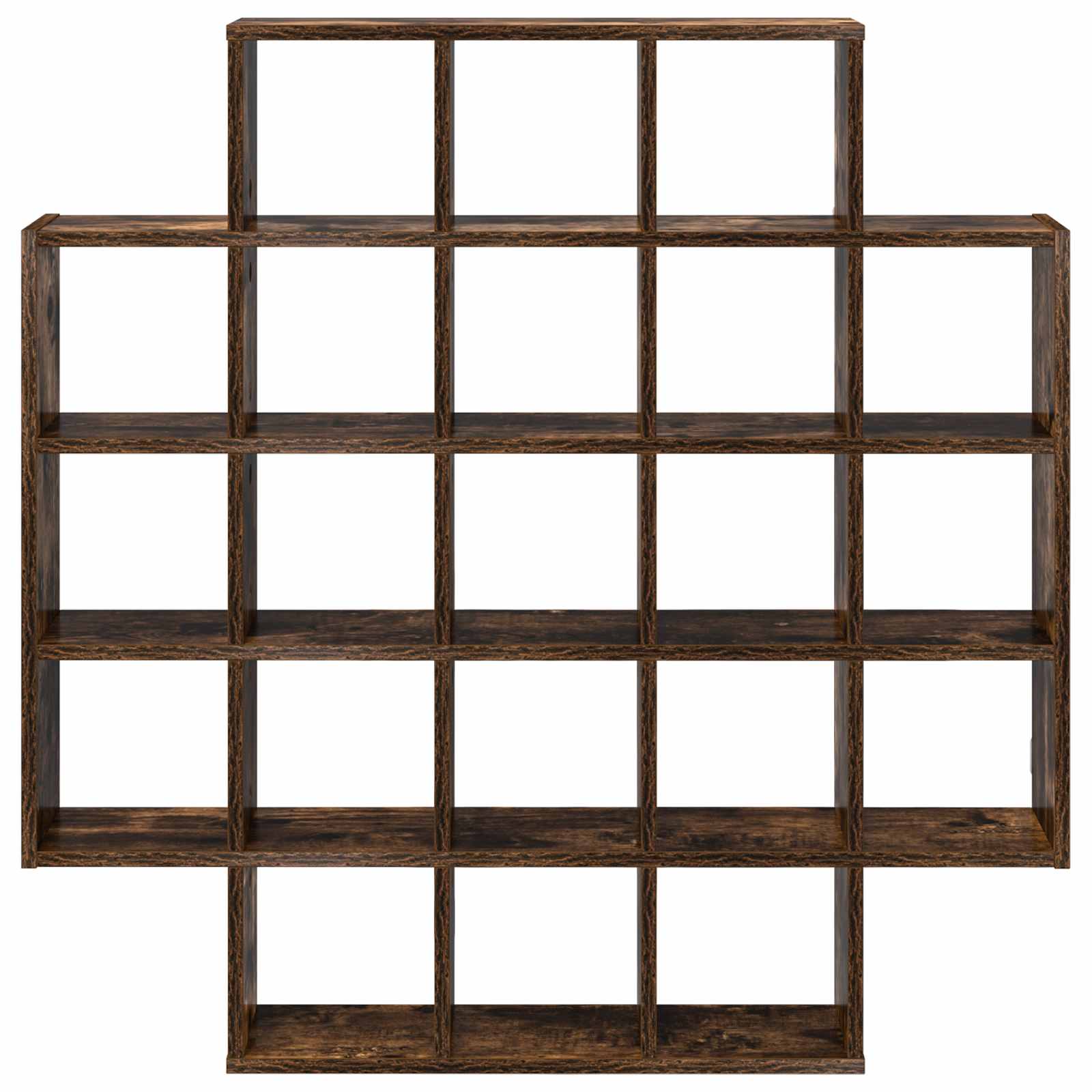 Wandregal Raucheiche 100 x 13 x 100 cm Holzwerkstoff