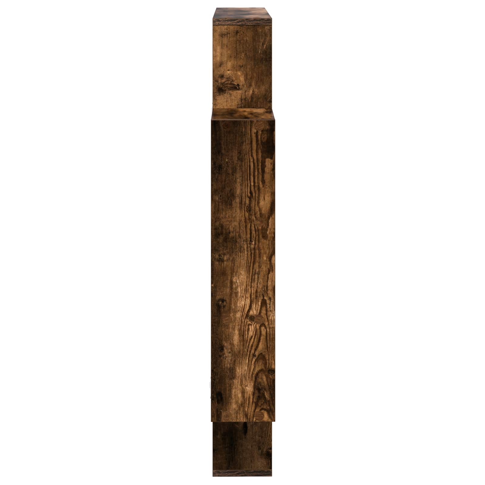 Wandregal Raucheiche 100 x 13 x 100 cm Holzwerkstoff