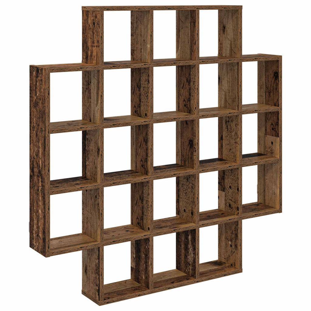 Wandregal Altholz 100 x 13 x 100 cm Holzwerkstoff