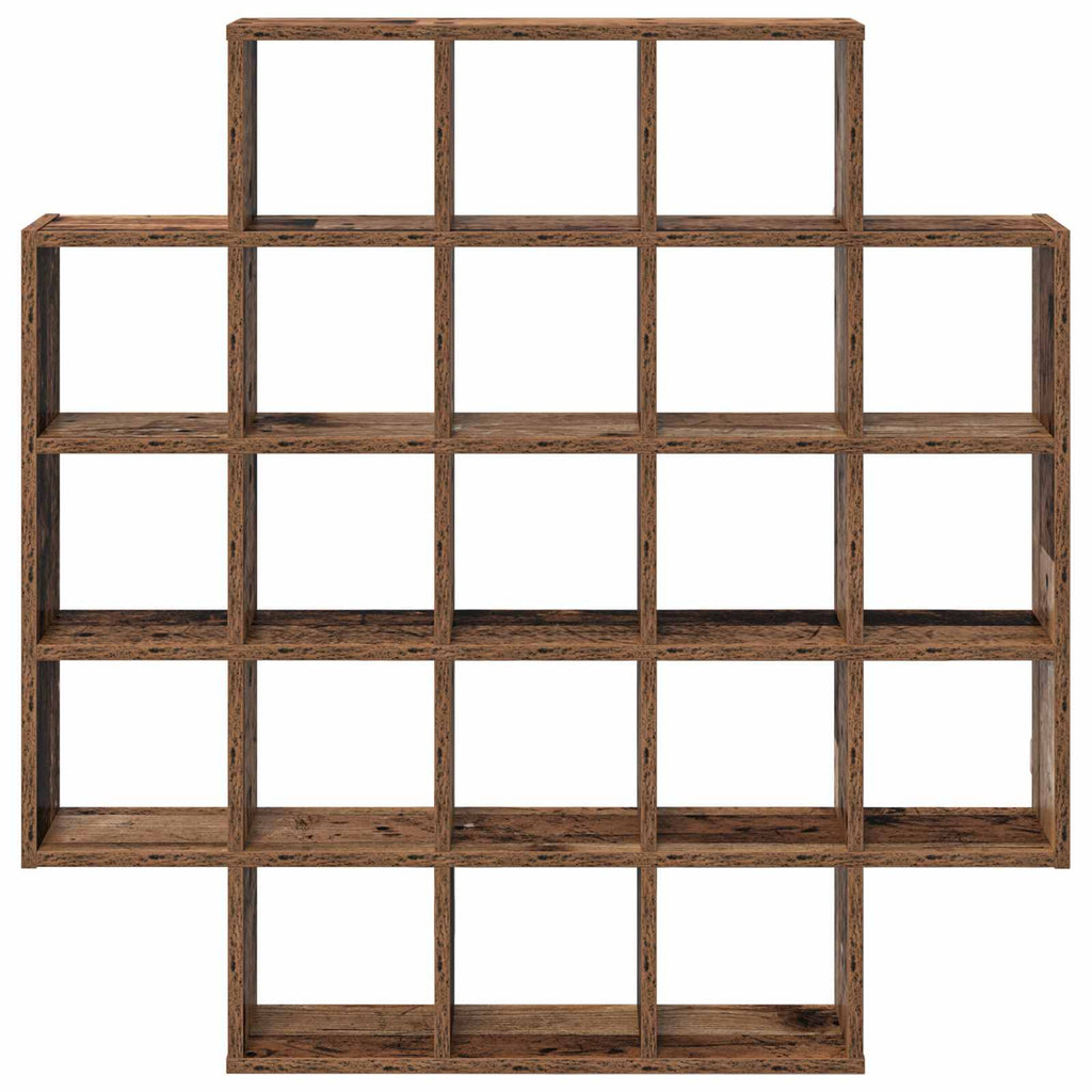 Wandregal Altholz 100 x 13 x 100 cm Holzwerkstoff
