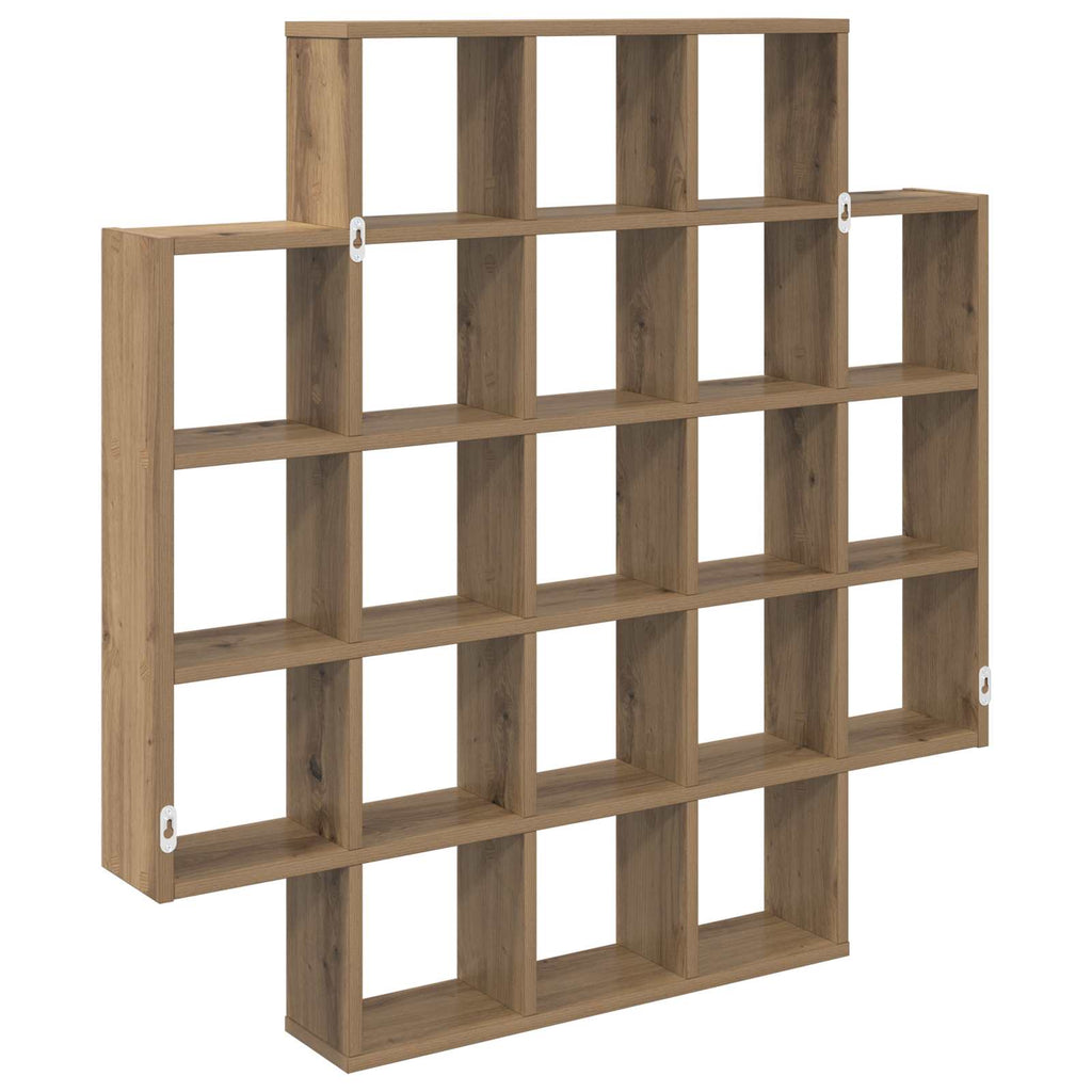 Wandregal Artisan-Eiche 100 x 13 x 100 cm Holzwerkstoff