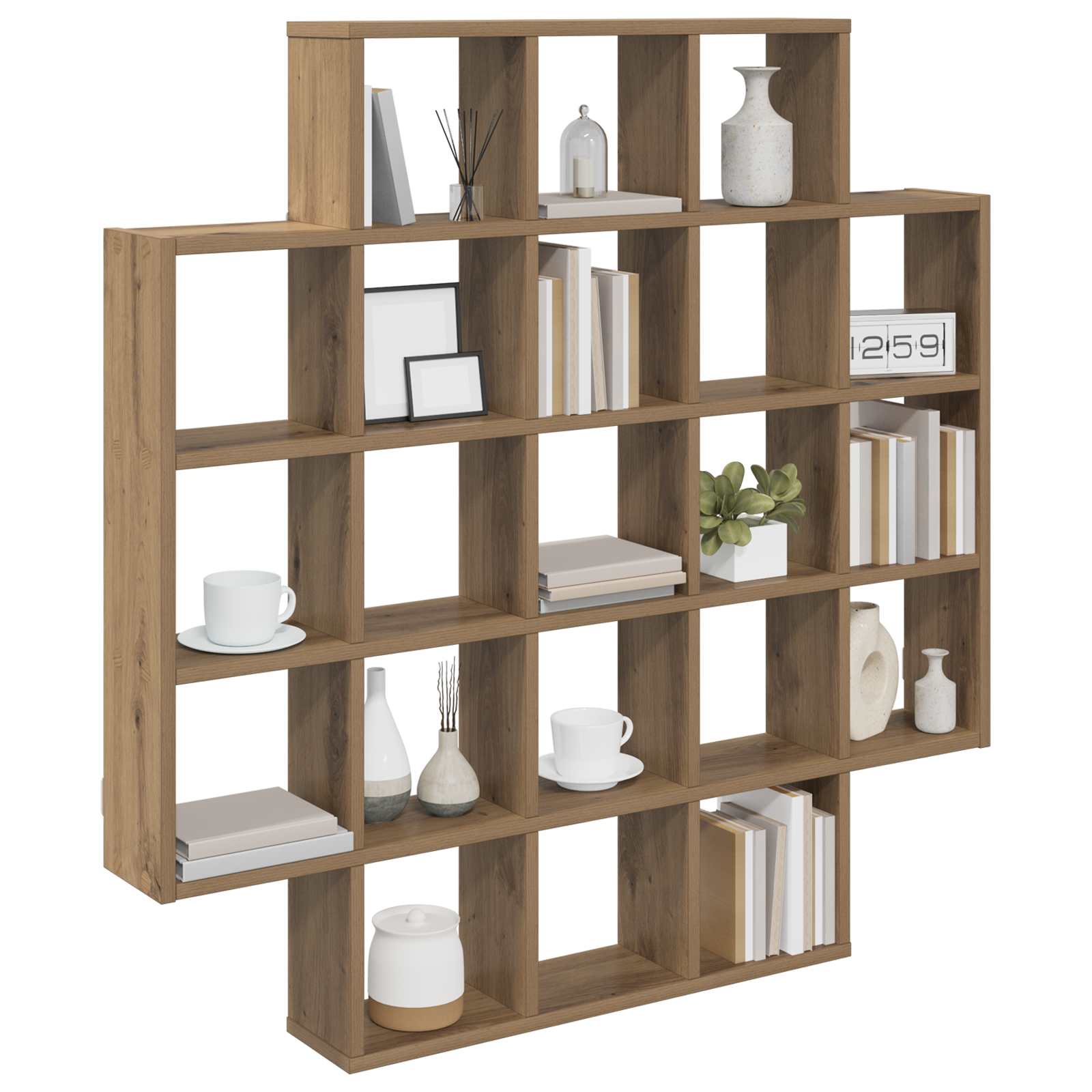 Wandregal Artisan-Eiche 100 x 13 x 100 cm Holzwerkstoff