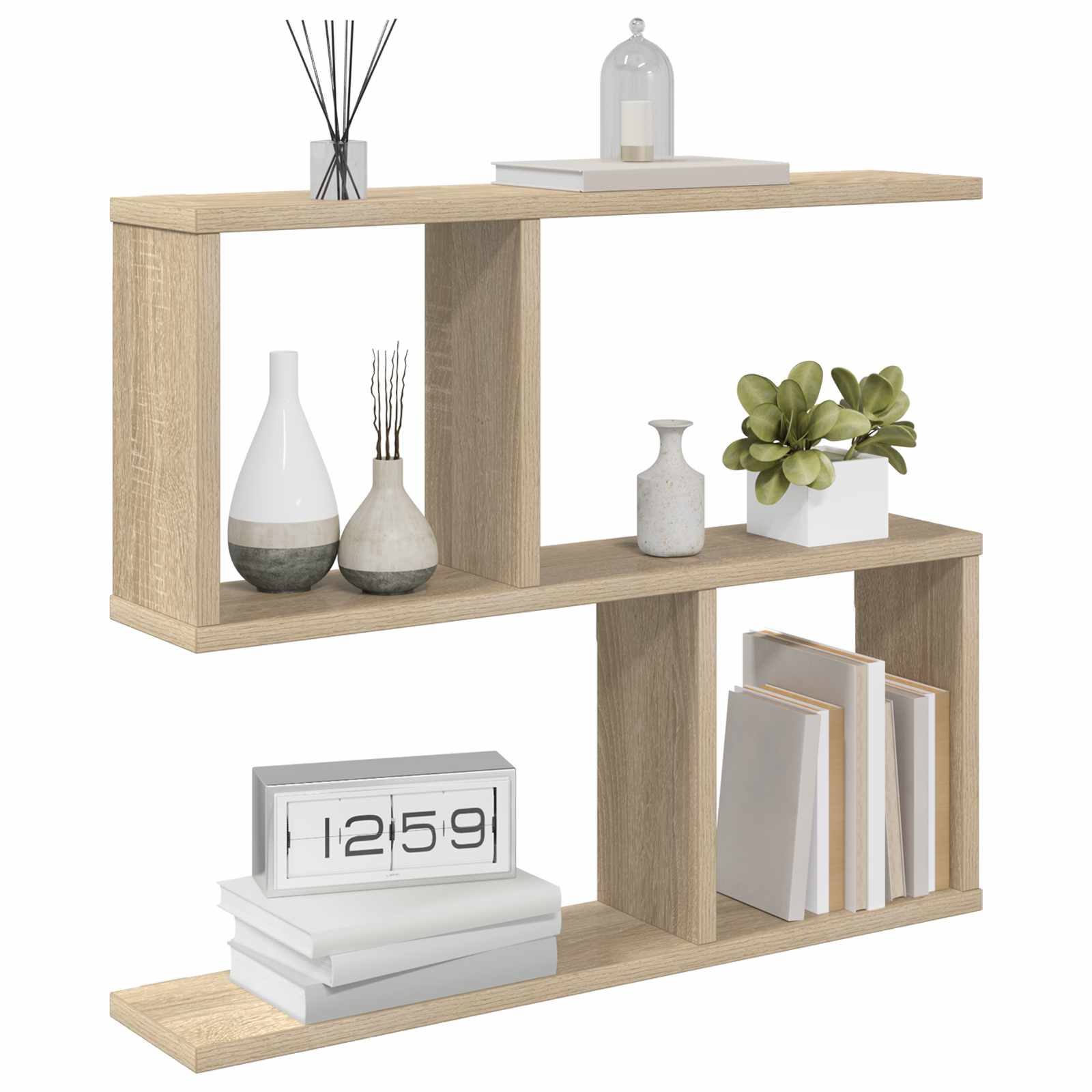 Wandregal Sonoma-Eiche 60 x 12 x 50,5 cm Holzwerkstoff