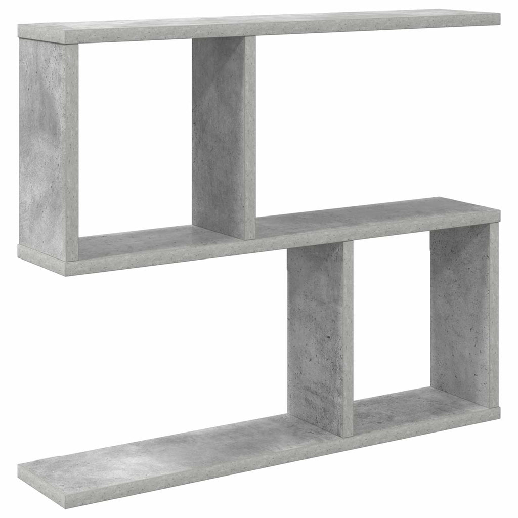 Wandregal Betongrau 60 x 12 x 50,5 cm Holzwerkstoff