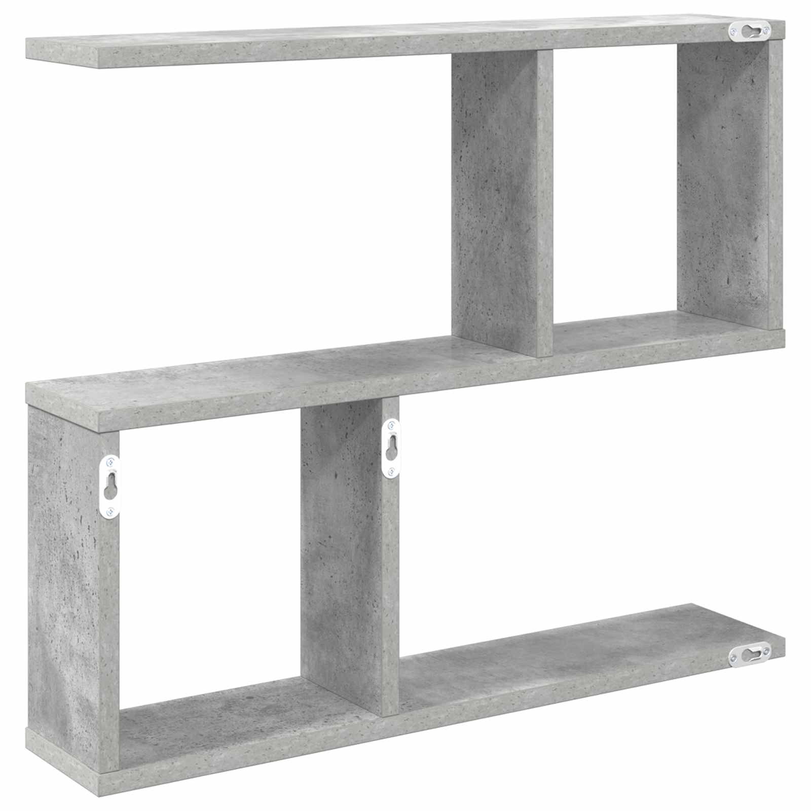 Wandregal Betongrau 60 x 12 x 50,5 cm Holzwerkstoff